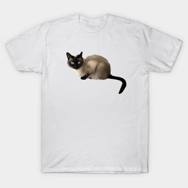 Siam Cat T-Shirt by badlydrawnbabe